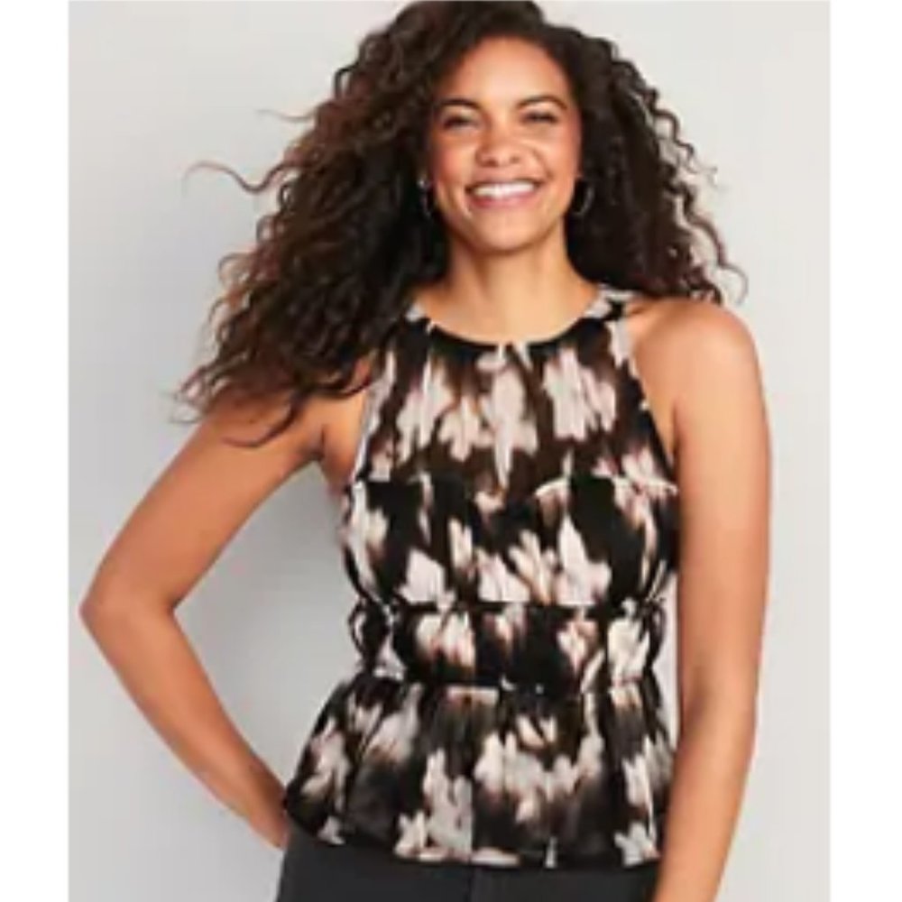 OLD NAVY | SLEEVELESS PEPLUM BLOUSE | SIZE SMALL